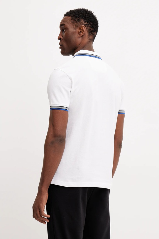 Дрехи Памучна тениска с яка BOSS Green 50469055 бял