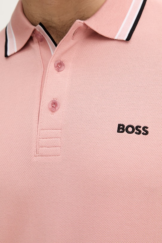 BOSS Green polo pánské bavlněné Paddy 50469055 růžová