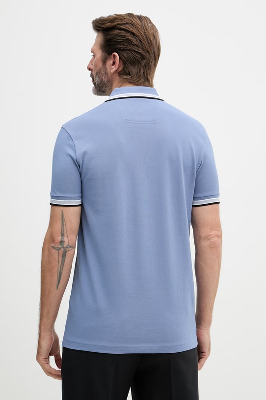 Одяг BOSS Green поло чоловіче бавовняне Paddy 50469055 блакитний