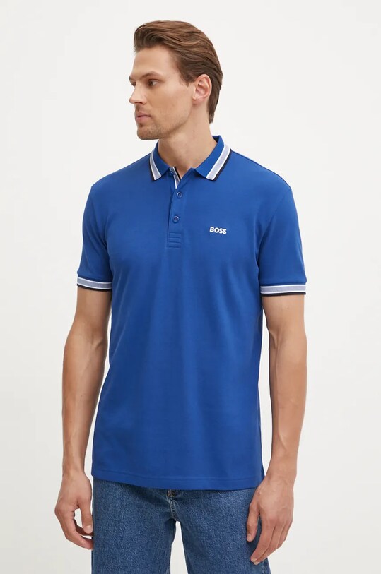 Îmbrăcăminte BOSS Green polo de bumbac 50469055 albastru