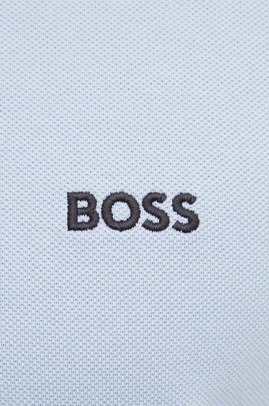 BOSS Green polo bawełniane 50469055 niebieski