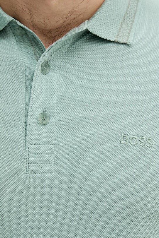 BOSS Green polo de bumbac verde 50469055