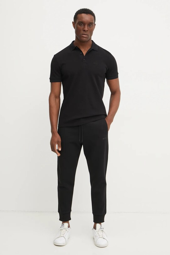 Pamučna polo majica BOSS Green Paddy 50469055 crna AA00