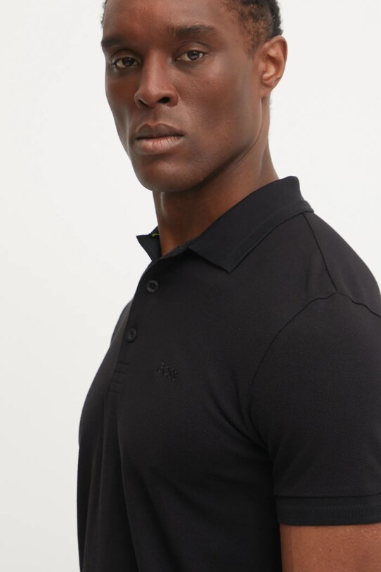 BOSS Green polo de bumbac negru 50469055