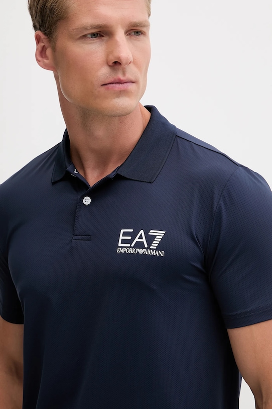 Тениска с яка EA7 Emporio Armani тъмносин 8NPF23.PJEMZ