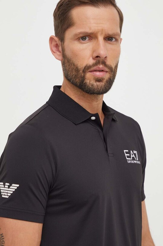 Поло EA7 Emporio Armani чёрный 8NPF23.PJEMZ