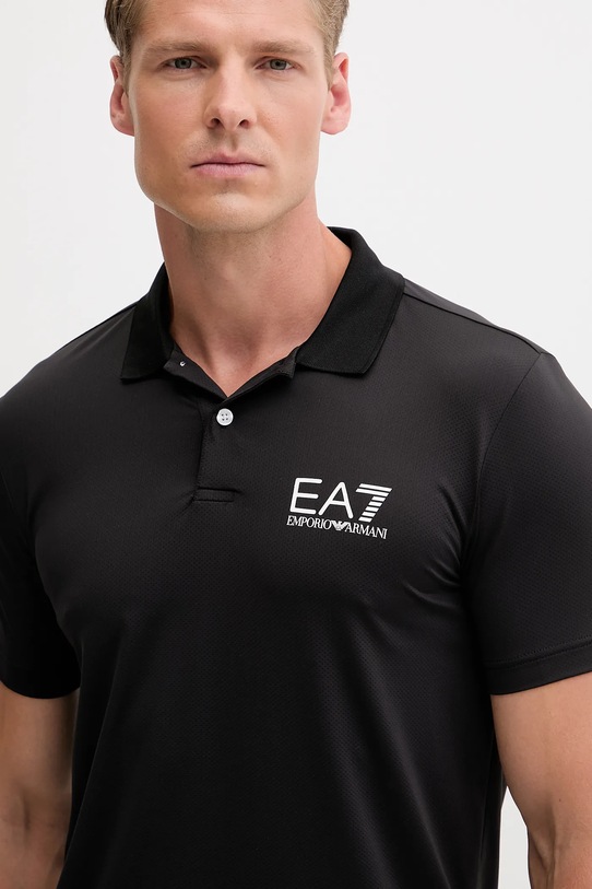 Polo tričko EA7 Emporio Armani čierna 8NPF23.PJEMZ