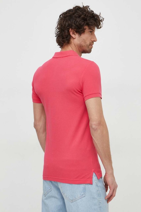 Ρούχα Βαμβακερό μπλουζάκι πόλο United Colors of Benetton 3089J3178 ροζ