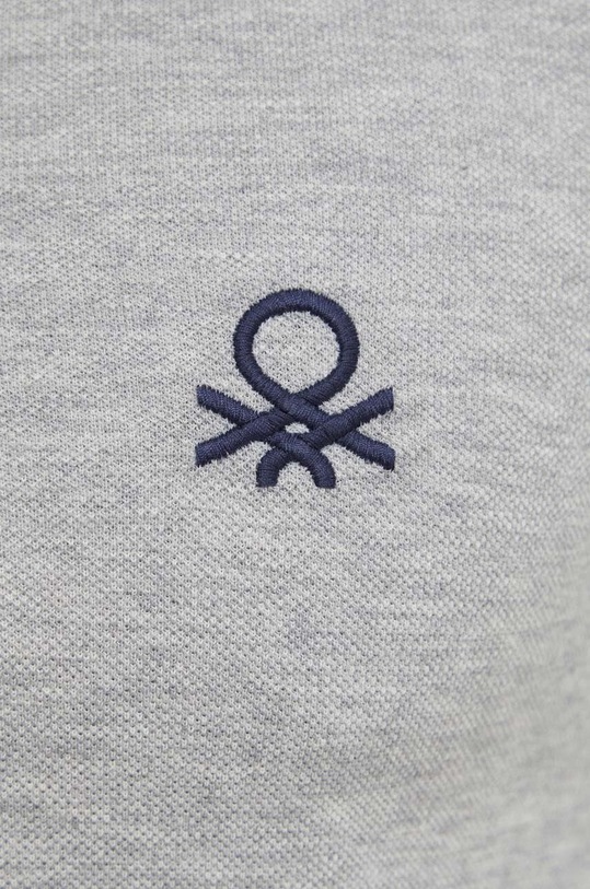 United Colors of Benetton polo bawełniane 3089J3178 szary