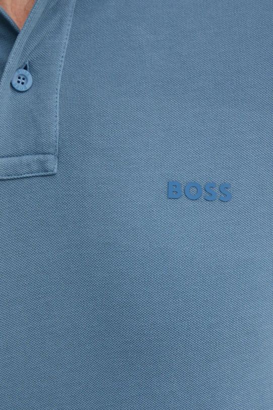 BOSS Orange polo de bumbac 50507813 albastru