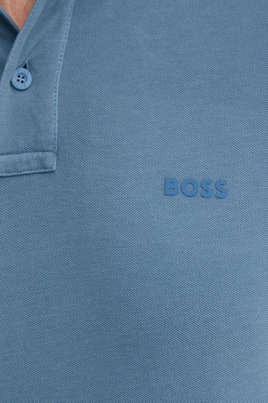 BOSS Orange polo de bumbac 50507813 albastru