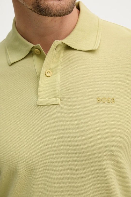 BOSS Orange polo męskie bawełniane Prime 50507813 zielony