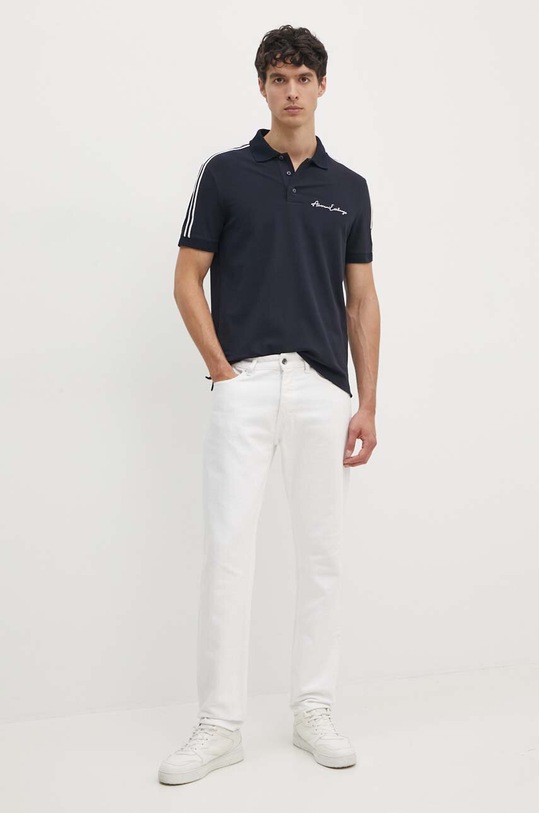Armani Exchange polo 8NZFSG.ZJ81Z.NOS granatowy AA00