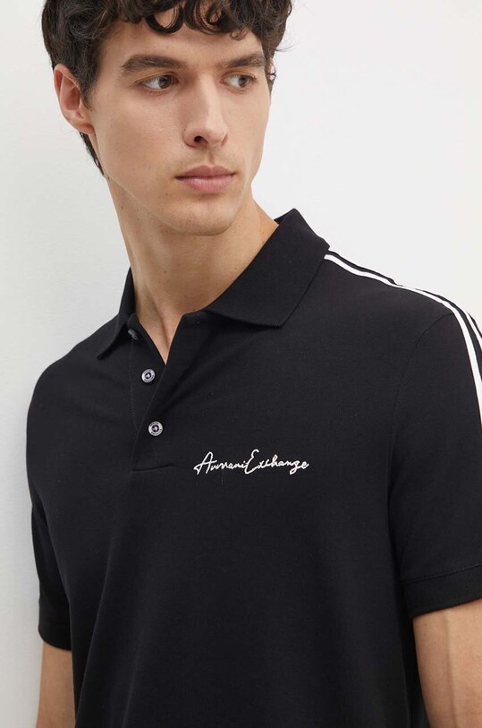 Поло Armani Exchange чорний 8NZFSG.ZJ81Z.NOS