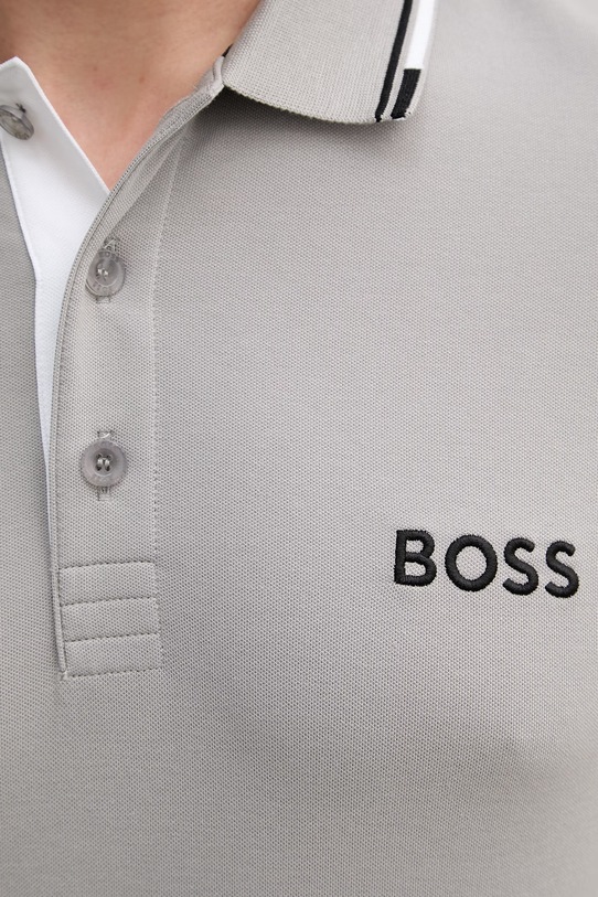 Polo tričko BOSS Green 50469102 šedá