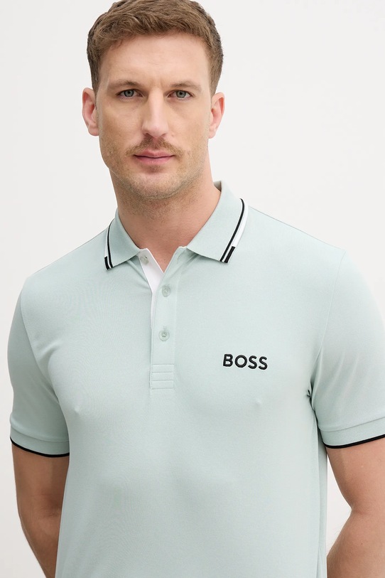 BOSS Green polo turkusowy 50469102