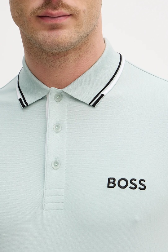 BOSS Green polo 50469102 turkusowy