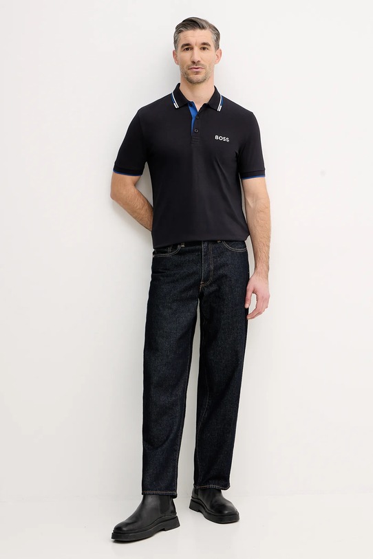 BOSS Green polo 50469102 czarny AA00