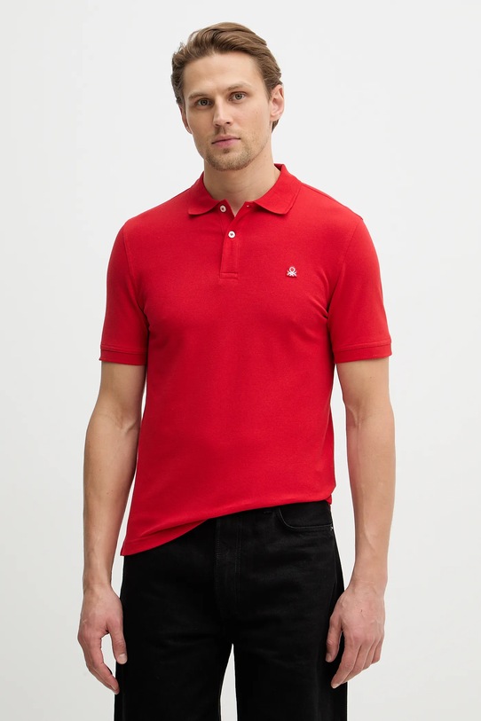 United Colors of Benetton polo czerwony 3WG9U301Z
