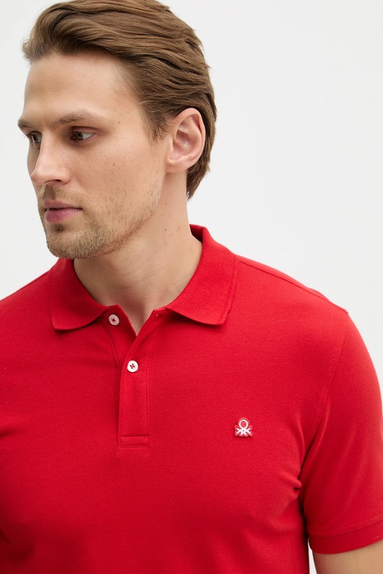 United Colors of Benetton polo czerwony 3WG9U301Z