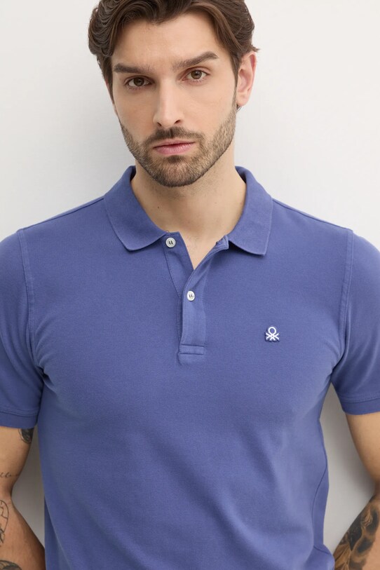 United Colors of Benetton tricou polo violet 3WG9U301Z