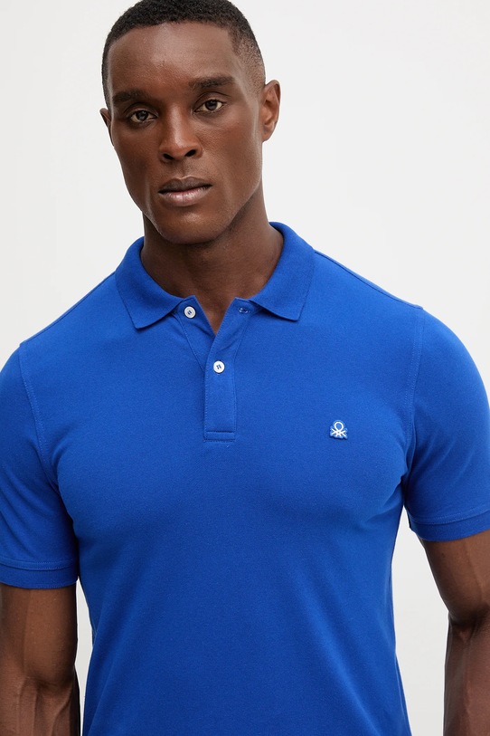 United Colors of Benetton tricou polo albastru 3WG9U301Z