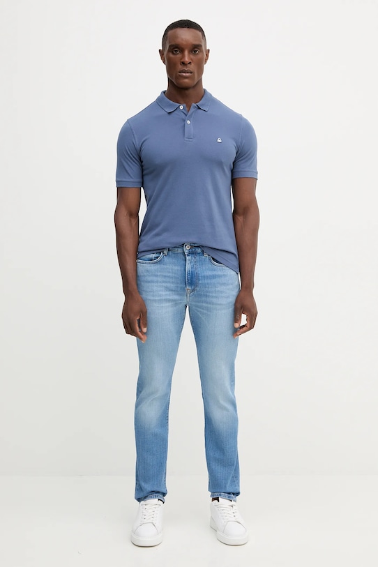 Polo tričko United Colors of Benetton 3WG9U301Z modrá AA00