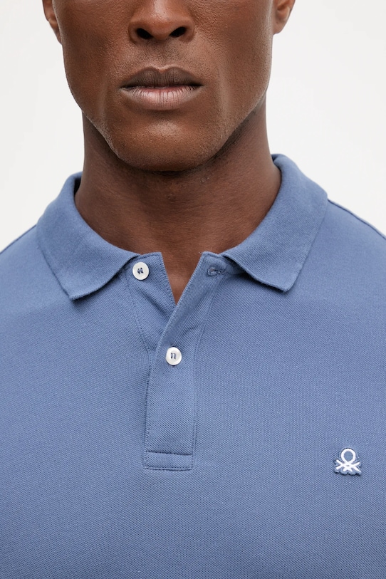 Polo tričko United Colors of Benetton 3WG9U301Z modrá