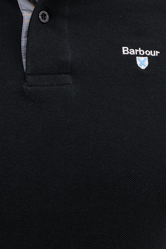 Barbour polo de bumbac Tartan Pique Polo Shirt MML0011 negru