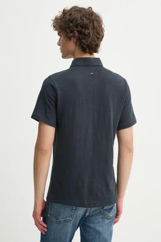 Odzież Rag & Bone polo bawełniane MBC23FT012CA12 granatowy