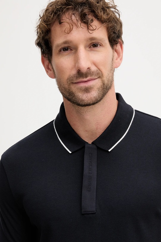 Armani Exchange polo bawełniane granatowy XM001285.AF10366.NOS