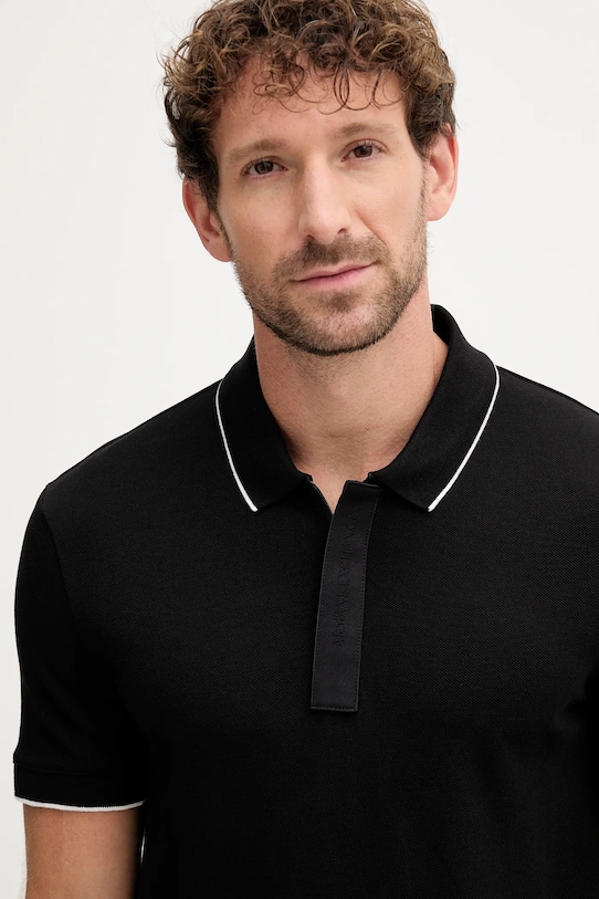 Bavlnené polo tričko Armani Exchange čierna XM001285.AF10366.NOS