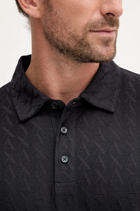 Armani Exchange polo bawełniane XM001292.AF10337.NOS granatowy