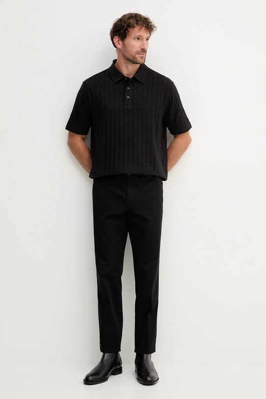 Armani Exchange polo bawełniane XM001292.AF10337.NOS czarny AA00