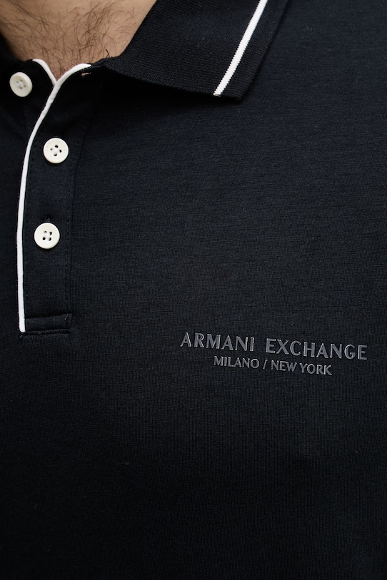 Armani Exchange поло мужское с хлопком XM001557.AF10363.NOS тёмно-синий