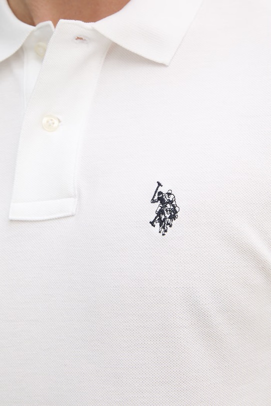 U.S. Polo Assn. polo bawełniane DHM PIQUE MUP3312 biały