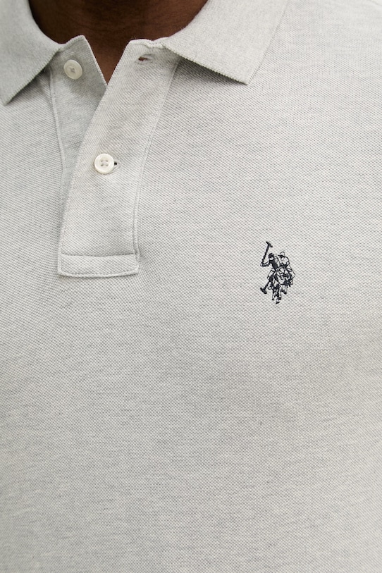 U.S. Polo Assn. polo bawełniane DHM PIQUE MUP3312 szary