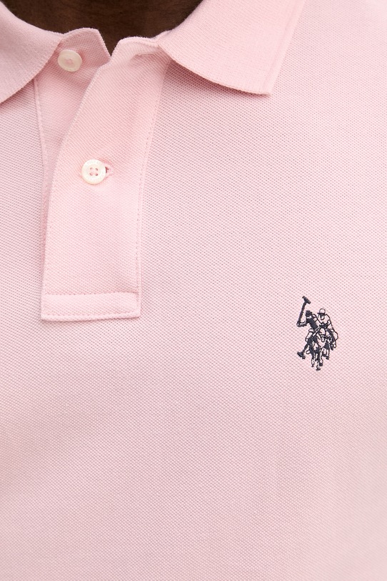 U.S. Polo Assn. polo bawełniane DHM PIQUE MUP3312 różowy