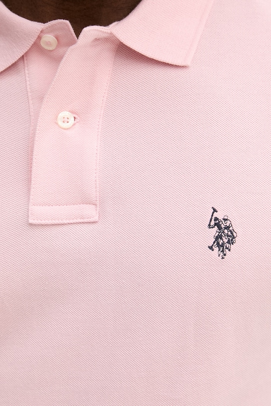 U.S. Polo Assn. polo bawełniane DHM PIQUE MUP3312 różowy