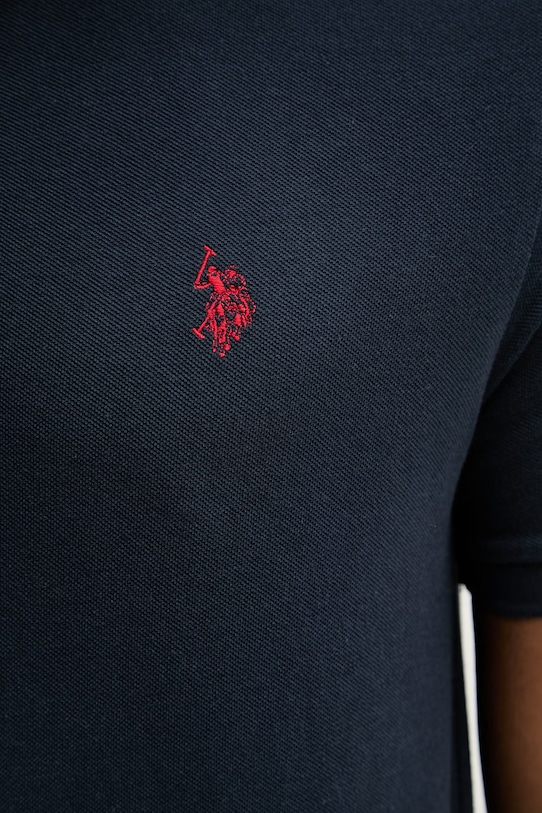 U.S. Polo Assn. polo bawełniane DHM PIQUE MUP3312 granatowy