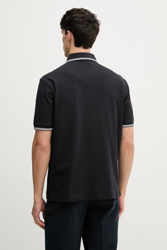 Odzież Armani Exchange polo męskie bawełniane z elastanem XM001287.AF17321.NOS granatowy