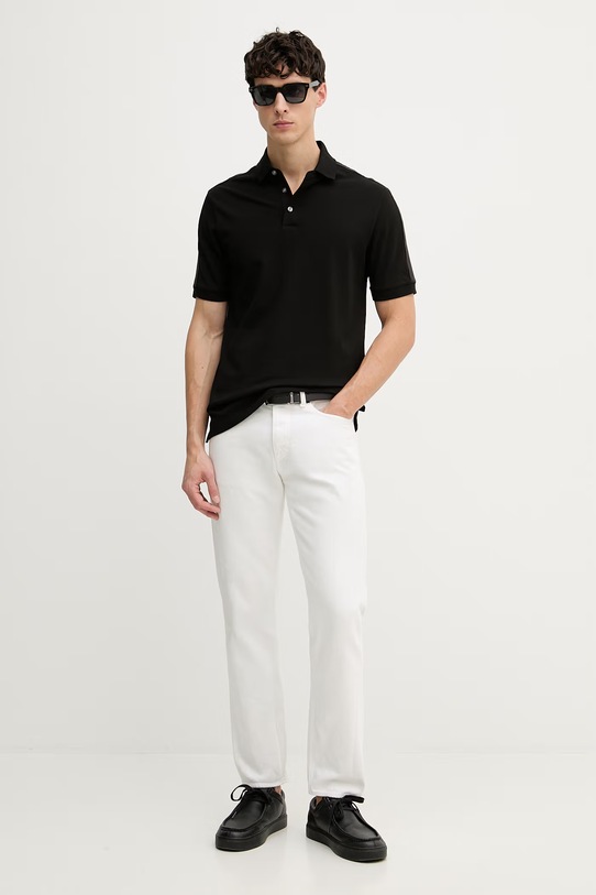 Armani Exchange поло для мужчин из хлопка XM001290.AF10366.NOS чёрный AA00