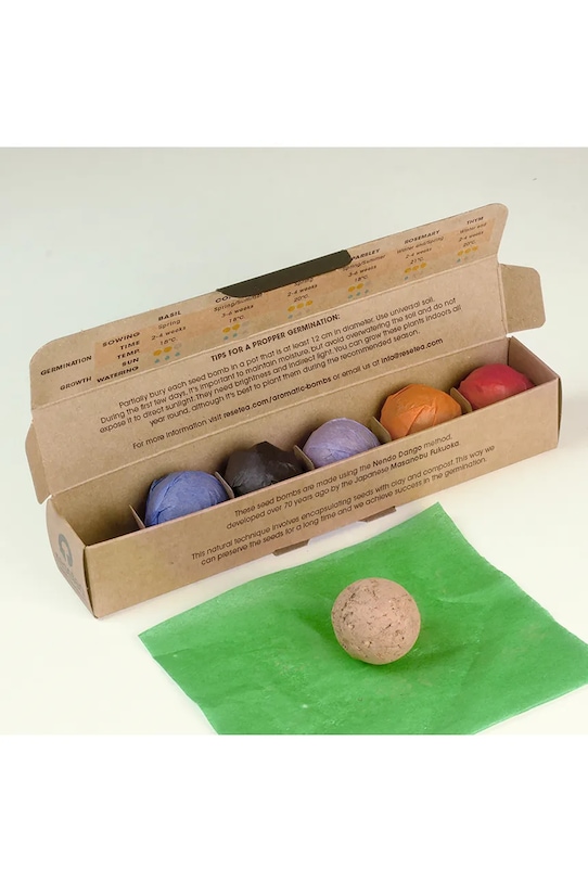 Lifestyle RESETEA set pentru cultivarea plantelor Herb Bombs 19,5 x 3,3 x 3,3 cm Erst389 multicolor