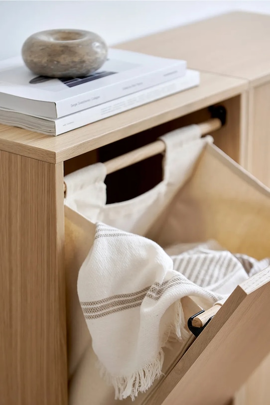 ReCollector kosz na pranie ścienny Laundry Box 30 x 43 x 70 cm 100107Oak beżowy