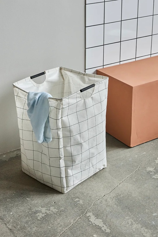 Καλάθι άπλυτων House Doctor HDSquares 40 x 40 x 60 cm λευκό 900000916