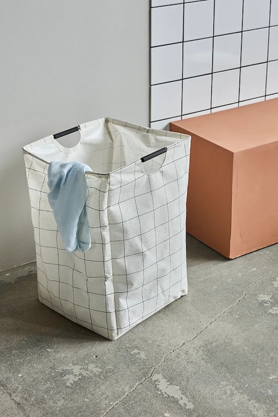 Καλάθι άπλυτων House Doctor HDSquares 40 x 40 x 60 cm λευκό 900000916