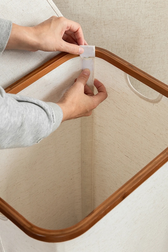 Bigso Box of Sweden kôš na bielizeň z textilného materiálu 40,5 x 33 x 69 cm 6980S0601.99 béžová