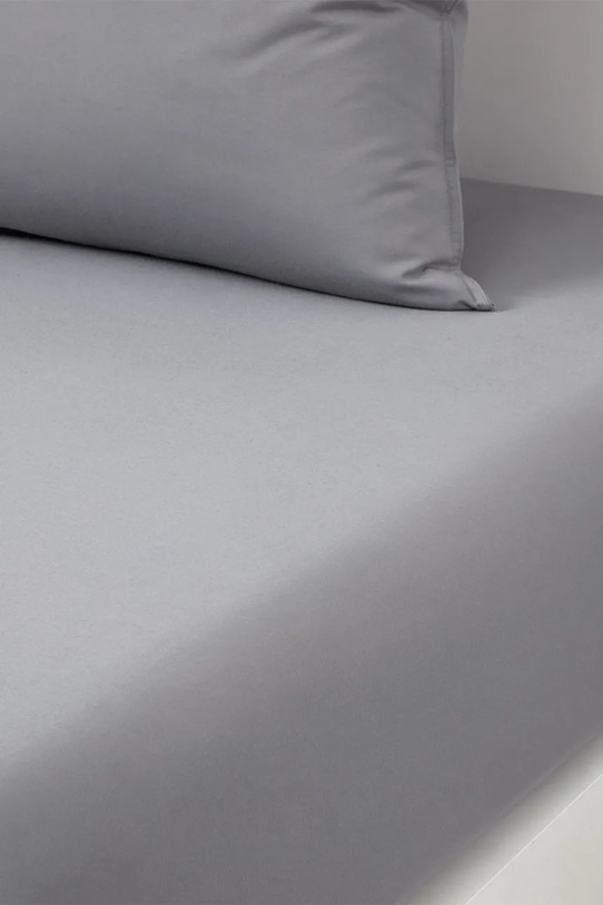 BOSS prześcieradło z gumką bawełniane BEBOSS Storm 140 x 200 cm szary 1058649