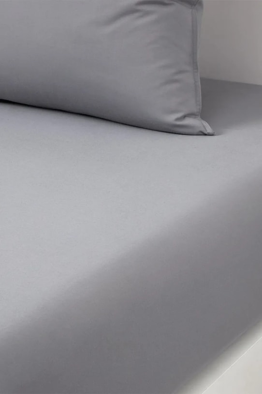 BOSS prześcieradło z gumką bawełniane BEBOSS Storm 160 x 200 cm szary 1058650