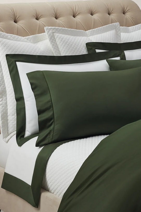 Ralph Lauren poszwa na kołdrę bawełniana RL624 Dark Green 140 x 200 cm 1055449